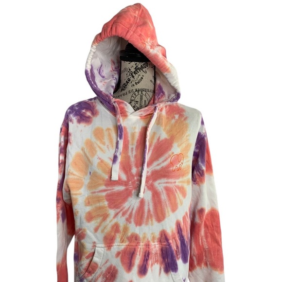 Ivory Ella Hoodie organic cotton tie-dye drawstring Pockets women’s size XS - Picture 1 of 12